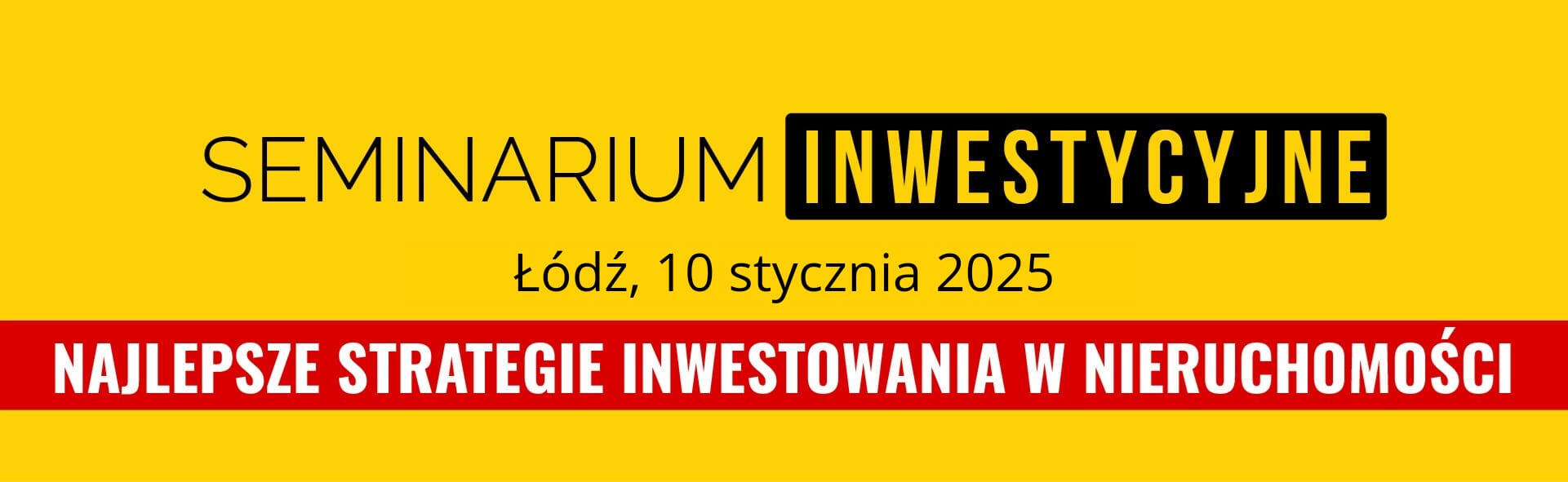 Seminarium Inwestycyjne 10 stycznia 2025